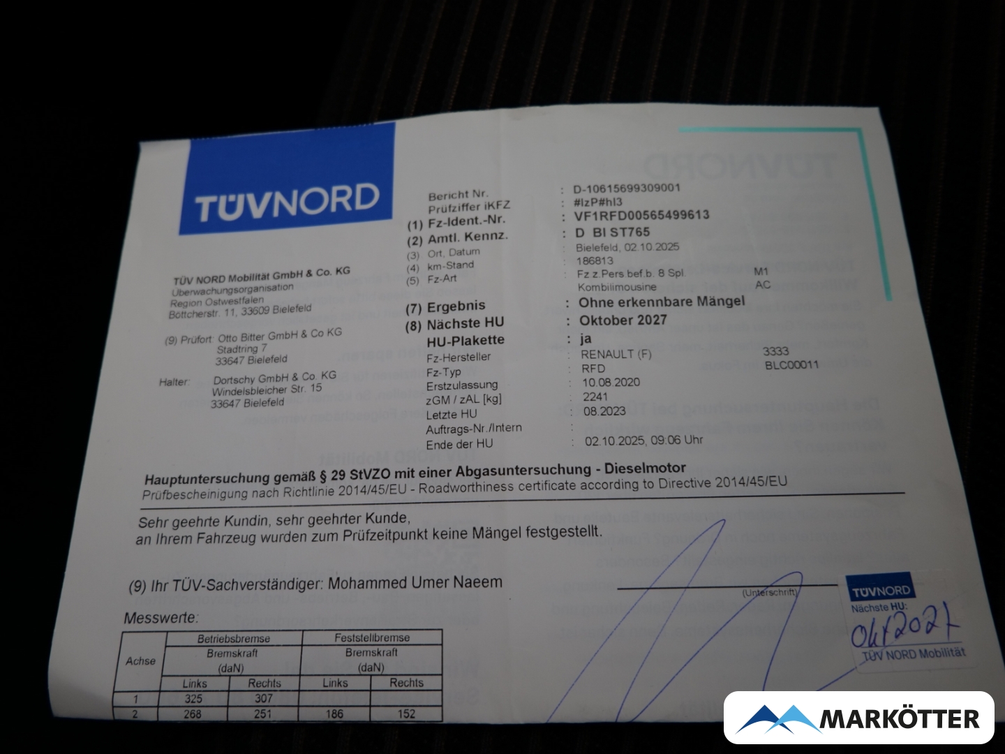 Fahrzeugabbildung Renault Talisman 2.0 dCi Business Ed. /AHK/Scheckheft/CAM/