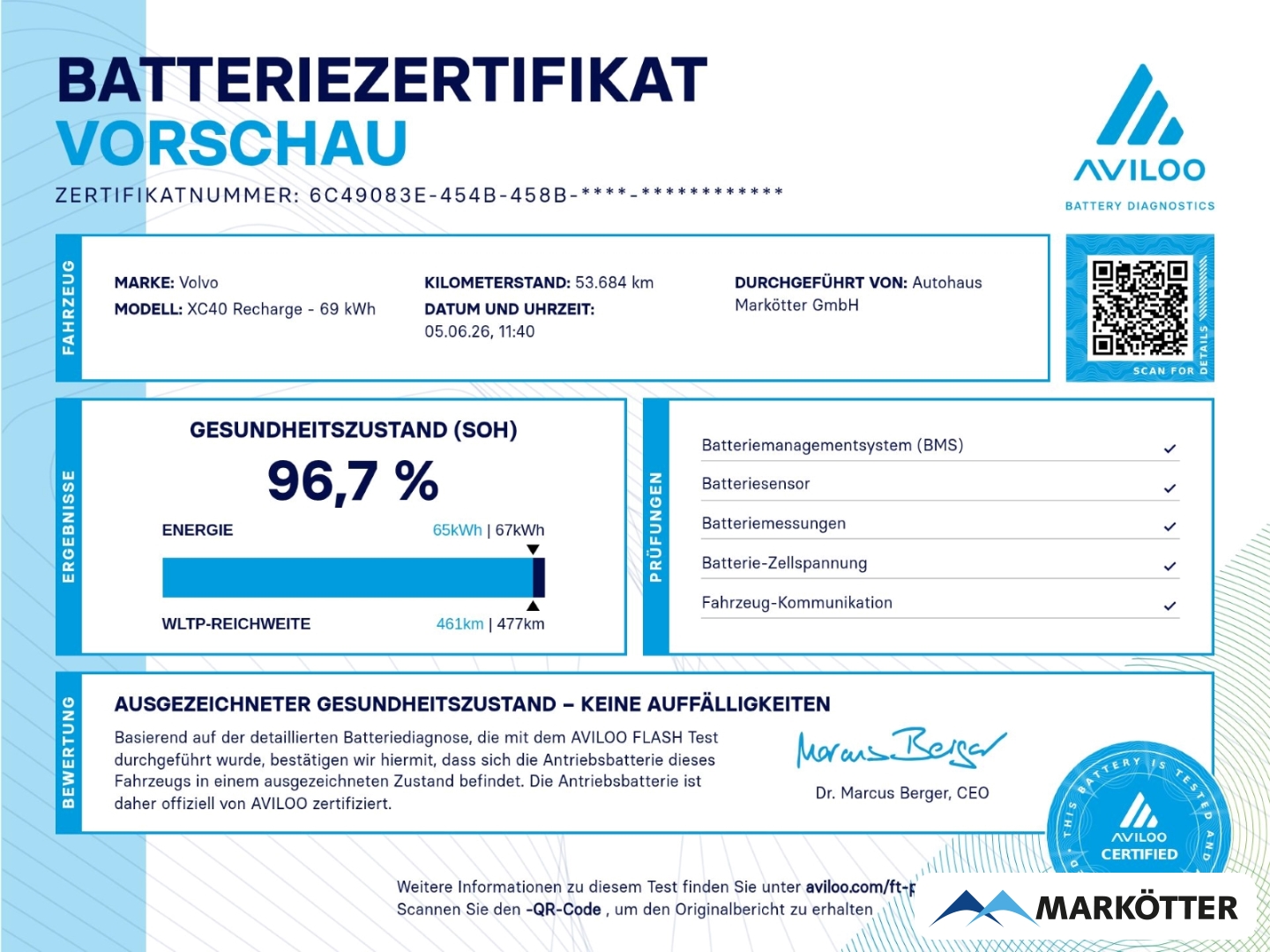 Fahrzeugabbildung Volvo XC40 P8 2WD Pure Electric Ultimate /AHK/360CAM/