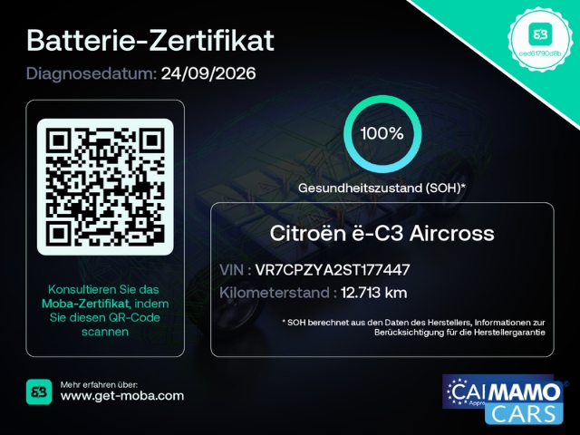 Fahrzeugabbildung Citroen e-C3 Aircross 113 MAX 11KW-OBC/NAVI/KLIMA/CAM